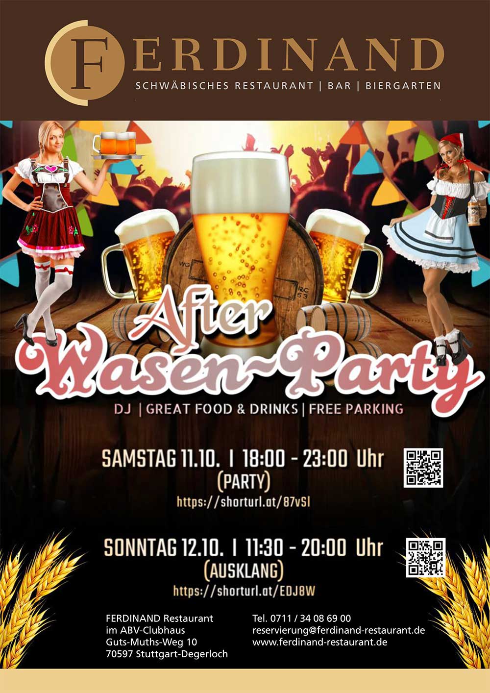 After Wasen-Party im Ferdinand Restaurant auf der Waldau